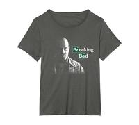 Breaking Bad Walter White with Logo T-Shirt, Women's Plus, Asphalt Grey, 1X