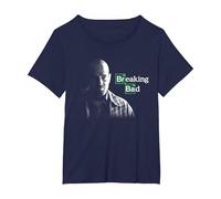 Breaking Bad Walter White with Logo T-Shirt, Women's Plus, Navy Blue, 3X