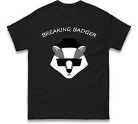 Breaking Badger T Shirt - Cute Chemistry Parody Tee,Funny Science Gift Tee for Fans, Birthday Present for Animal Lovers Black