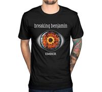 Breaking Benjamin Ember T-Shirt Graphic Top Printed Shirt Short Sleeve Mens Tee Black S