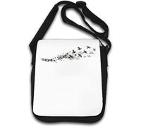 Breaking Chains Into Freedom Flying Birds Shoulder Bag White