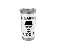 Breaking Code - Black Design for Computer Security Hackers Stainless Steel Insulated Tumbler