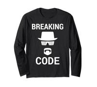 Breaking Code - White Design for Computer Security Hackers Long Sleeve T-Shirt