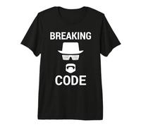 Breaking Code - White Design for Computer Security Hackers Premium T-Shirt
