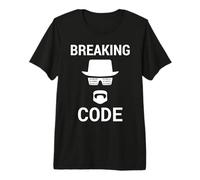 Breaking Code - White Design for Computer Security Hackers Premium T-Shirt