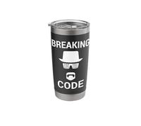 Breaking Code - White Design for Computer Security Hackers Stainless Steel Insulated Tumbler