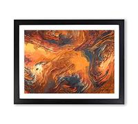 Breaking Down In Abstract Modern Art Framed Print | A2 Black Framed Wall Art | Ready to Hang | Abstract Fantasy Picture | Living Room Bedroom Lounge Office