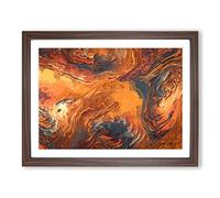 Breaking Down In Abstract Modern Art Framed Print | A2 Walnut Framed Wall Art | Ready to Hang | Abstract Fantasy Picture | Living Room Bedroom Lounge Office