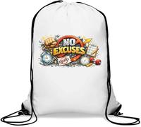 Breaking Free From All Excuses Gym Sack Casual Drawstring Bag White