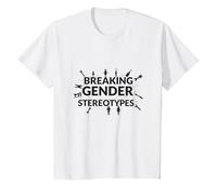 Breaking Gender Stereotypes: Empowering Equality T-Shirt, Kids, White, 12 Years