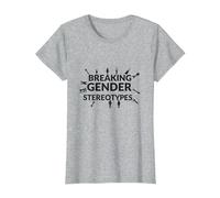 Breaking Gender Stereotypes: Empowering Equality T-Shirt, Women, Heather Grey, XS