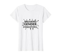 Breaking Gender Stereotypes: Empowering Equality T-Shirt, Women, White, S