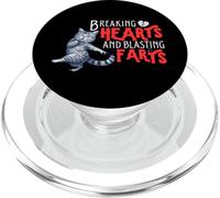 Breaking Hearts and Blasting Farts Funny Cat Lover Valentine PopSockets PopGrip for MagSafe