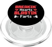 Breaking Hearts And Blasting Farts Valentines Day Funny PopSockets PopGrip for MagSafe