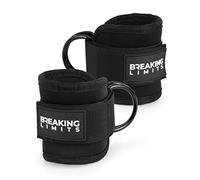 Breaking Limits Ankle Straps for Cable Machines - Gym Ankle Strap Cable Kickback Attachment - Ankle Cuffs Fitness Accessories - Leg Straps Gym Equipment for Men & Women