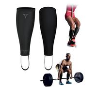 BREAKING LIMITS Deadlift Shin Guards - Neoprene Calf Bandage - Deadlift Socks - Shin Pads - Box Jumping for Men and Women - Shin Guards for Deadlifts (S)