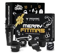 BREAKING LIMITS Fitness Advent Calendar 2024 - Men's Sports & Gym Accessories - 16 Days of Fitness Surprises - Black Rectangular Calendar
