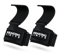 Breaking Limits Lifting Hooks for Weight Lifting (Pair) - Wrist Hooks for Weightlifting, Gym, Deadlifts & Pull-Ups- Hook Lifting Straps - Hook Grips for Men & Women