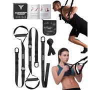BREAKING LIMITS Sling Trainer for Home - Full Body Training - Suspension Trainer Bands - Black