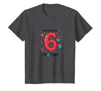 Breaking News: I'm 6 Today! Birthday Gift for 6 Year Old T-Shirt, Kids, Dark Heather Grey, 2 Years