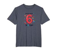Breaking News: I'm 6 Today! Birthday Gift for 6 Year Old T-Shirt, Men's Big and Tall, Heather Blue, 2X Tall