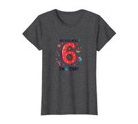 Breaking News: I'm 6 Today! Birthday Gift for 6 Year Old T-Shirt, Women, Dark Heather Grey, XXL