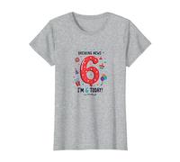Breaking News: I'm 6 Today! Birthday Gift for 6 Year Old T-Shirt, Women, Heather Grey, XL