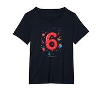 Breaking News: I'm 6 Today! Birthday Gift for 6 Year Old T-Shirt, Women's Plus, Black, 2X