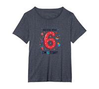 Breaking News: I'm 6 Today! Birthday Gift for 6 Year Old T-Shirt, Women's Plus, Heather Blue, 2X