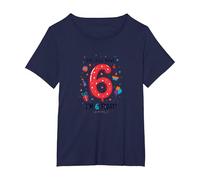 Breaking News: I'm 6 Today! Birthday Gift for 6 Year Old T-Shirt, Women's Plus, Navy, 2X