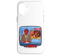 Breaking News Satan Occult Retro Vintage Funny Adult Humor Case for iPhone 16 Plus