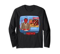 Breaking News Satan Occult Retro Vintage Funny Adult Humor Long Sleeve T-Shirt