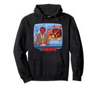 Breaking News Satan Occult Retro Vintage Funny Adult Humor Pullover Hoodie