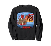 Breaking News Satan Occult Retro Vintage Funny Adult Humor Sweatshirt
