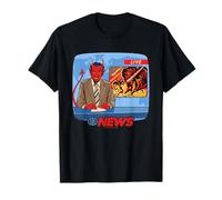 Breaking News Satan Occult Retro Vintage Funny Adult Humor T-Shirt