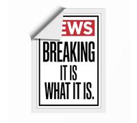 Breaking News Type Typography Unframed Wall Art Print A4 (29.7×21cm), Wall Decor for Living Room, Bedroom, Office & Home, Art Gift