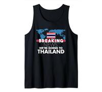 Breaking News We're Going To Thailand Family Trip Matching Tank Top