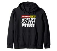 Breaking News World's Okayest Pit Boss Zip Hoodie