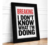 Breaking Point Typography Framed Wall Art Print A3 (42×29.7cm) Black, Wall Decor for Living Room, Bedroom, Office & Home, Ready to Hang, Art Gift