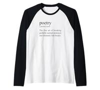 Breaking Sentences Into Dramatic Line Breaks, Poetry Raglan Baseball Tee