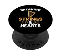 Breaking Strings and Hearts Harp PopSockets Adhesive PopGrip