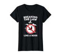 Breaking the Law Like a Boss Funny Seagull Rebel Humor Art Value Graphic T-Shirt