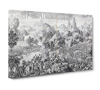 Breaking Through the Siege at Hesui by Lang Shining Canvas Print | Gallery Wrapped 30mm Frame Wall Art | 30x20 inches | Ready to Hang | Contemporary Picture | Living Room Bedroom Lounge Office