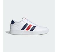 adidas Men's BREAKNET 3.0 Shoes, FTWR White/Dark Blue/Better Scarlet, 10 UK