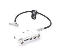 Breakout B-Box for RED-KOMODO Camera EXT-9-Pin to Run-Stop|Timecode|CTRL|5V USB| Genlock-BNC Splitter-Box White Alvin’s Cables with Straight to Right Angle Cable