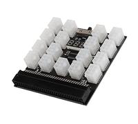Breakout Board Supply Adapter, 17 Ports 6 Pin, LED Voltage Display, Installation, Wide Application on Various Servers, Supports 750W 1200W Equipment
