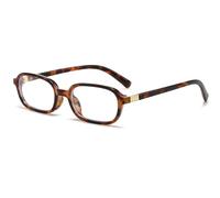 Breaksun Retro Rectangle Glasses for Women Men Small Square Blue Light Blocking Glasses Vintage Eyeglasses, A1 Tortoise, MM