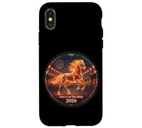 Breakthrough Fire Horse Dynamic 2026 Lunar New Year Design Case for iPhone X/XS
