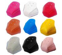 Breale 1 Pair Anti-friction Roller Skate Toe Cap Guards PU Leather Skate Cap Cover with 4 Holes for Roller Skate Replacement Accessories