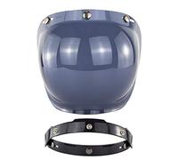 Breale Vintage Motorcycle Open Face Helmet Visor UV Protection Scooter Helmet Bubble Visor Three Snap on Shield Windproof Lens for Motorcycle Helmets Accessories